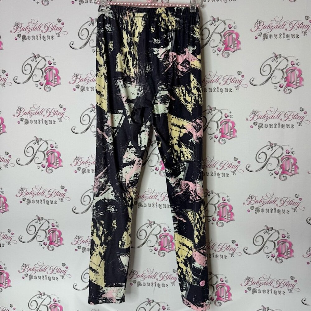 Sweetlegs leggings soft stretchy pastel splatter 🫟 Stylish Multicolor Leggings